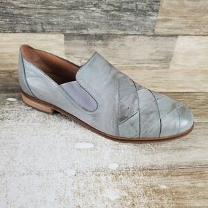 Coldwater Creek Light Blue Leather Slip-On Loafers